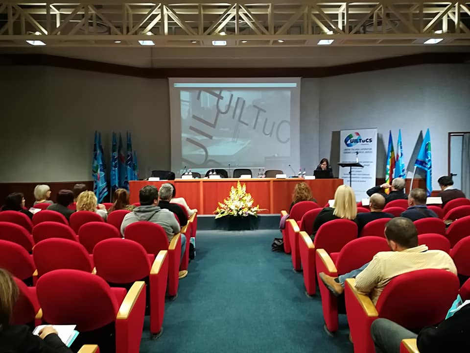Congresso UilTuCS in sala conferenze